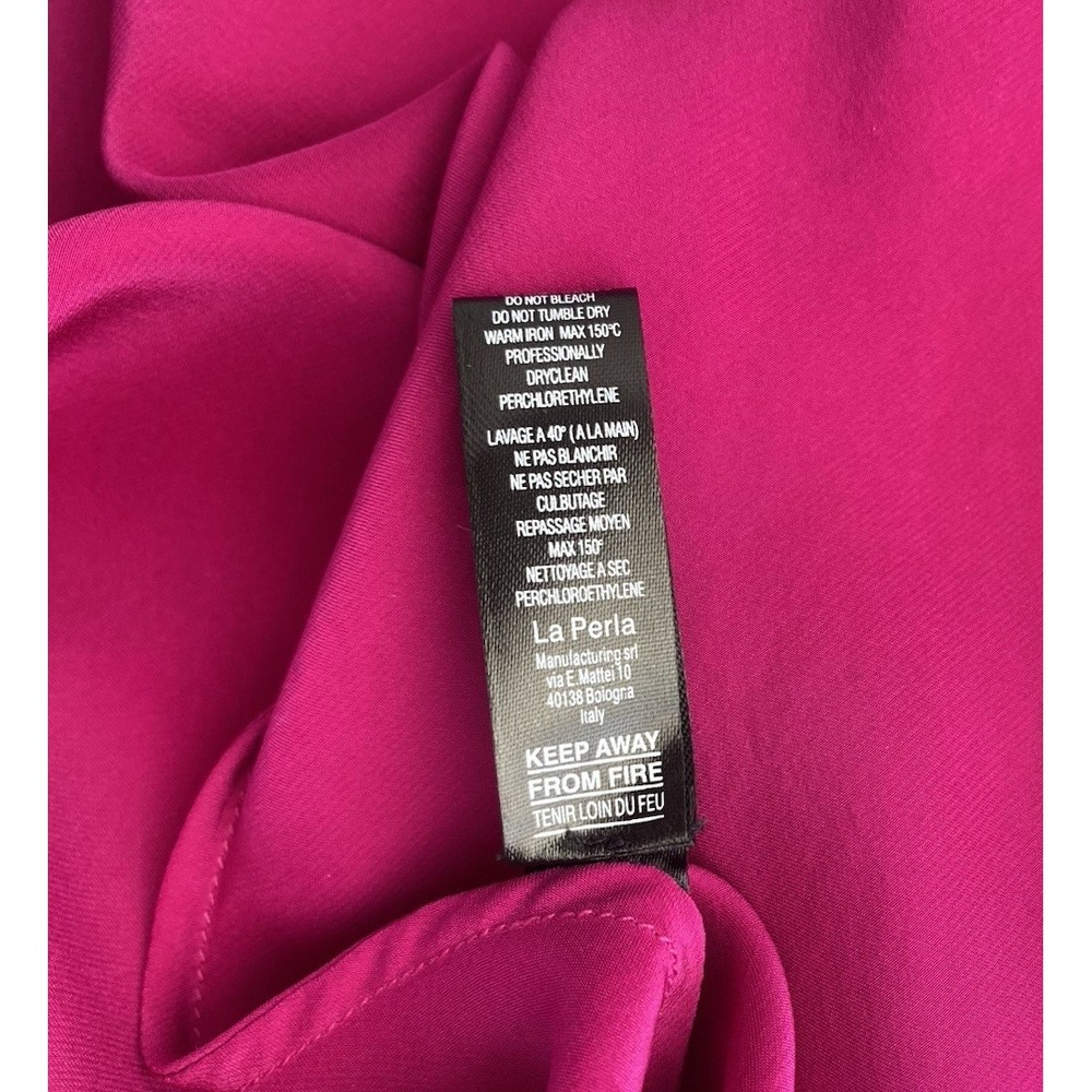 La Perla Slip Dress 100% Silk Pink Adjustable Straps Lingerie Intimate Size S - Picture 8 of 10